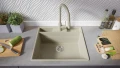 Беж кухненска мивка от гранит Ню Йорк 60 Multispace 580 x 530 мм, снимка 7