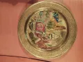 декоративна месингова чиния, ръчна гравюра, Тунис, снимка 3