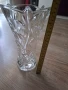 Ретро кристална ваза с цветя, снимка 3