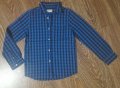 Синя риза Зара 128см-15лв Едри квадрати, снимка 1 - Детски ризи - 38689359