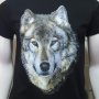 Нова мъжка тениска с трансферен печат Вълк със сини очи, Серия вълци, снимка 5