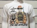 Нова мъжка забавна тениска с трансферен печат I'M AN ATHLETE, ловец, снимка 2