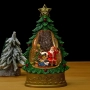 Светеща коледна елха с въртящ сняг, снимка 7