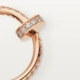 CARTIER Nail Juste un Clou Hoop Rose Gold Diamonds Дамски Обеци Пирон, снимка 10