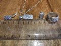 Сребърен коплект-колие,обеци,пръстен, снимка 5