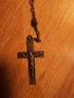 Стара молитвена броеница с метален кръст разпятие богородица  с младенеца и Исус Христос за да те па, снимка 2