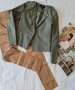 Дамско сако в милитъри зелен цвят