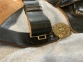 Офицерски военноморски пояс времената на социализма отличен състояние с кобур, снимка 3
