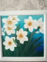 Рисувана картина Нарциси, 45/45, рамка, снимка 2