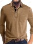 Модна мъжка тениска с дълъг ръкав и ревер, 6цвята - 024, снимка 2