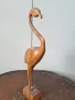 Дървена статуетка на фламинго дърворезба    18/3, снимка 4
