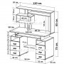 Бюро 120см. с надстройка,6 чекмеджета и клавиатура(код-1110), снимка 4