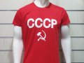 Нова червена мъжка тениска с трансферен печат СССР, Русия, снимка 11