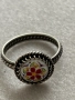 Руски: съветски старинен пръстен с рисуван порцелан , снимка 3
