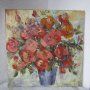 Цветя букет - Мима / Art by MiMa kartina painting oil / canvas картина, снимка 3