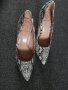 Дамски стилни обувки на ток със змийски принт 38 номер, снимка 5