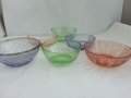 стари стъклени купички цветно стъкло, снимка 2