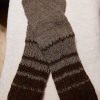 Ръчно плетени вълнени чорапи размер 43, снимка 2 - Мъжки чорапи - 39399703