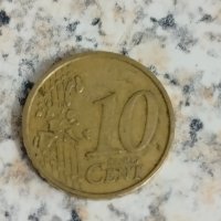 Монета Италия 10 евроцента 2002 , снимка 2 - Нумизматика и бонистика - 43779183