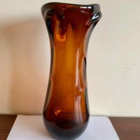 Стъклена ваза, арт цветна голяма, снимка 6 - Вази - 37403326