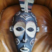 Африканска маска Чокве от Ангола, снимка 2 - Антикварни и старинни предмети - 43337674