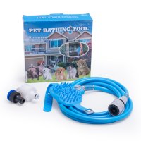 Подвижен душ с четка за къпане на домашни любимци Pet Bathing Tool, снимка 3 - За кучета - 44118475