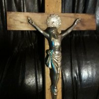Кръст  с  разпятие, снимка 4 - Антикварни и старинни предмети - 37799098