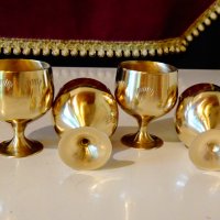 Английски бронзови чаши,шот,гравирани. , снимка 5 - Антикварни и старинни предмети - 33517031