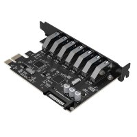 Orico карта PCI-E card 7 x USB3.0 port 5Gbps - PVU3-7U-V1, снимка 3 - Други - 43061698