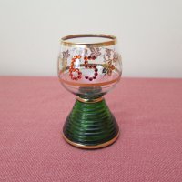 кристална,юбилейна , чаша за вино, с латерна, снимка 9 - Чаши - 43396768