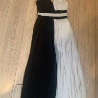 Дълга рокля черно и бяло , снимка 2 - Рокли - 43991274