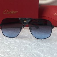 Cartier 2022 мъжки слънчеви очила с кожа 3 в 1, снимка 6 - Слънчеви и диоптрични очила - 38199786