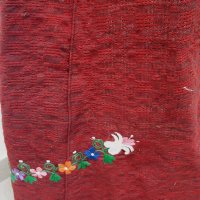 Етно червена вълнена престилка, част от носия(16.3), снимка 7 - Антикварни и старинни предмети - 43689107