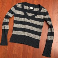 Дамска плетена раирана блуза AMERICAN EAGLE, снимка 2 - Блузи с дълъг ръкав и пуловери - 27165641