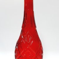 Гарафа червено стъкло, декантер(13.2), снимка 2 - Антикварни и старинни предмети - 43581934