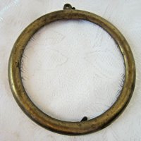Стара кръгла бронзова рамка за снимка или др, снимка 1 - Антикварни и старинни предмети - 32730187