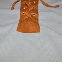 Мъжка блуза с отворени гърди сива с дълъг ръкав М, снимка 3 - Блузи - 43850333