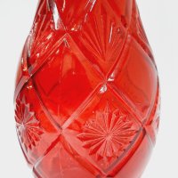 Гарафа червено стъкло, декантер(13.2), снимка 5 - Антикварни и старинни предмети - 43581934