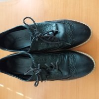 Черни обувки естествена кожа, снимка 2 - Дамски ежедневни обувки - 43087428
