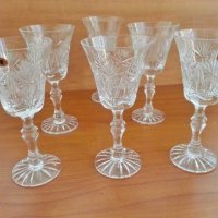  кристални чаши , снимка 1 - Антикварни и старинни предмети - 28757164