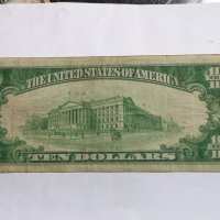 USA $ 10 DOLLARS 1928 B scarce bill, снимка 2 - Нумизматика и бонистика - 27440848