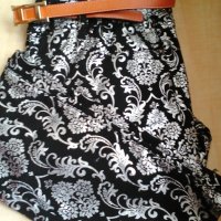 За модерен външен вид-панталон в черно и сребристо сиво с коланче ,внос от Италия, снимка 5 - Панталони - 28533350