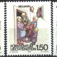 Чисти марки Празници Нова Година 1990 от Лихтенщайн, снимка 1 - Филателия - 42968465