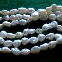 Стара гривна от естествени бели речни перли, снимка 8 - Антикварни и старинни предмети - 43528604