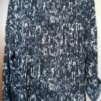 Красива блуза в черно и бяло, с релеф🍀👚M/L,L, XL🍀👚арт.443, снимка 4 - Блузи с дълъг ръкав и пуловери - 29031351