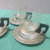 Стари руски чаши за чай, снимка 3 - Чаши - 33292385