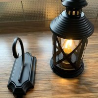 Нов Висящ фенер Външна безжична метална стенна лампа Винтидж декор, снимка 6 - Други - 40593151