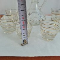 Стъклени чаши чашки и каничка , снимка 3 - Антикварни и старинни предмети - 26675138