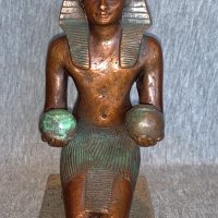 Бронзова статуетка на Тутмос IV, снимка 5 - Антикварни и старинни предмети - 40350687