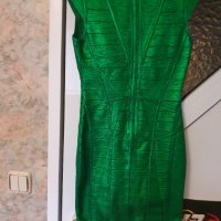 Елегантна зелена бандажна рокля, снимка 2 - Рокли - 35113520